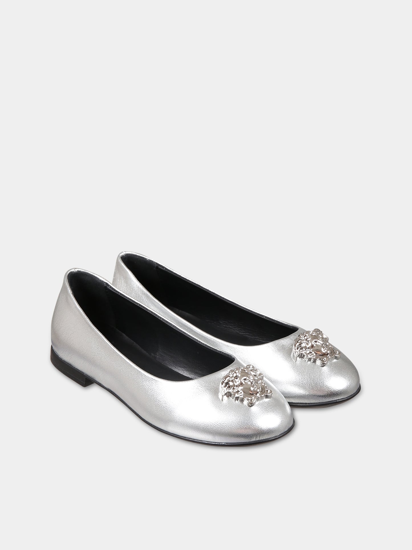Ballerine argento per bambina con Medusa,Versace,1000518 1A08287 1E01P