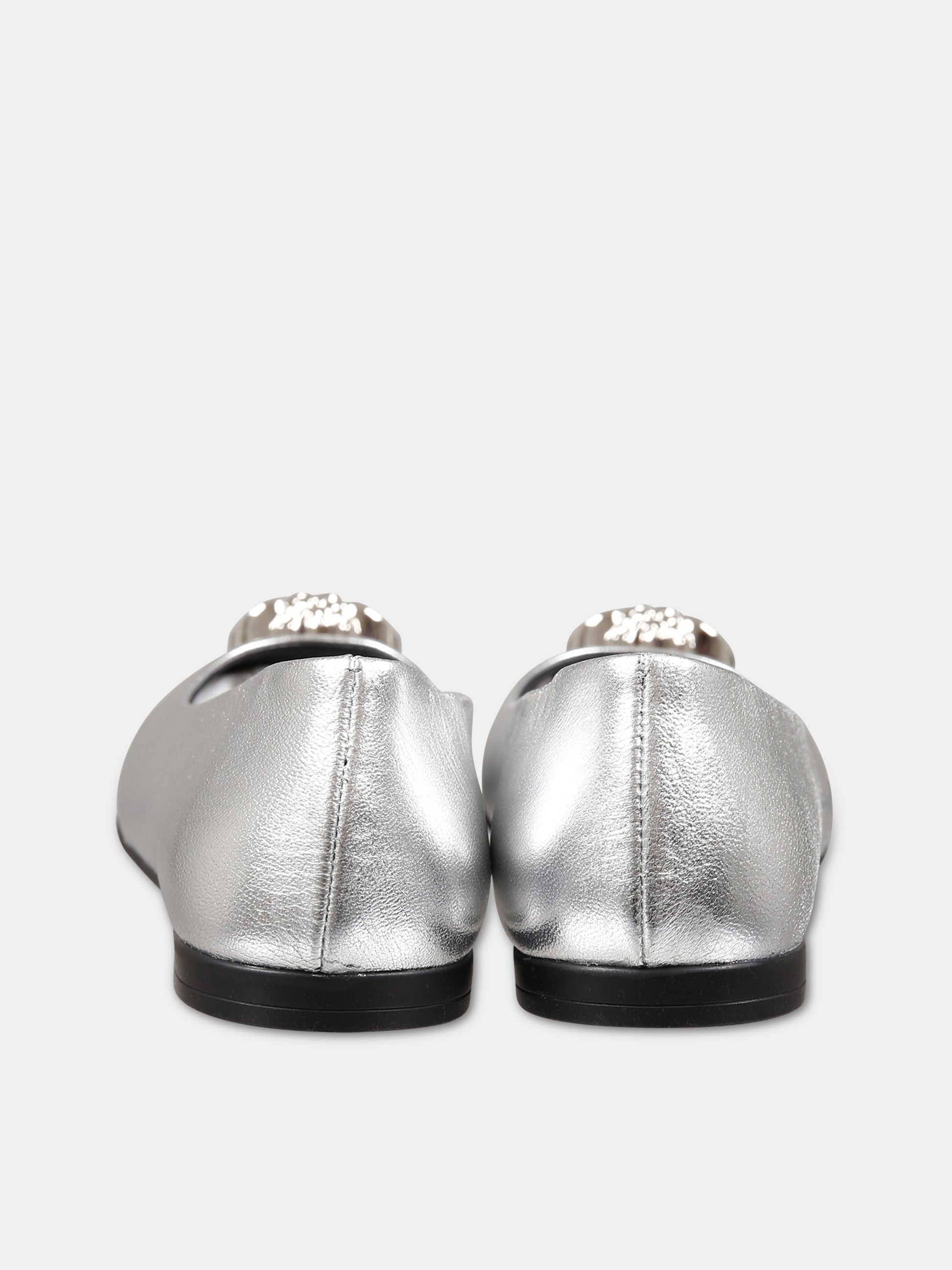 Ballerine argento per bambina con Medusa,Versace,1000518 1A08287 1E01P