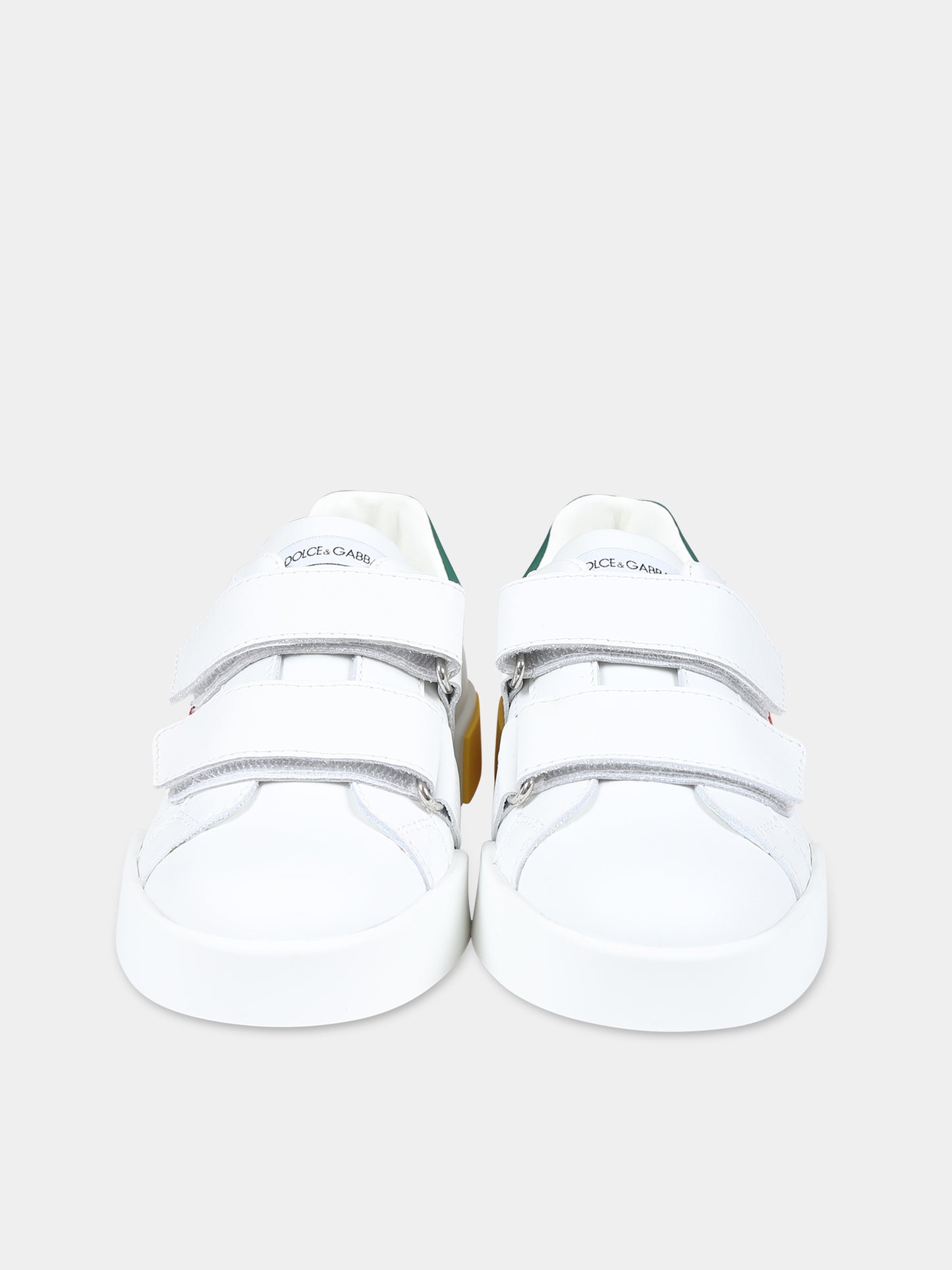 Sneakers bianche per bambini con logo,Dolce & Gabbana Kids,DA5167 AN384 8N530