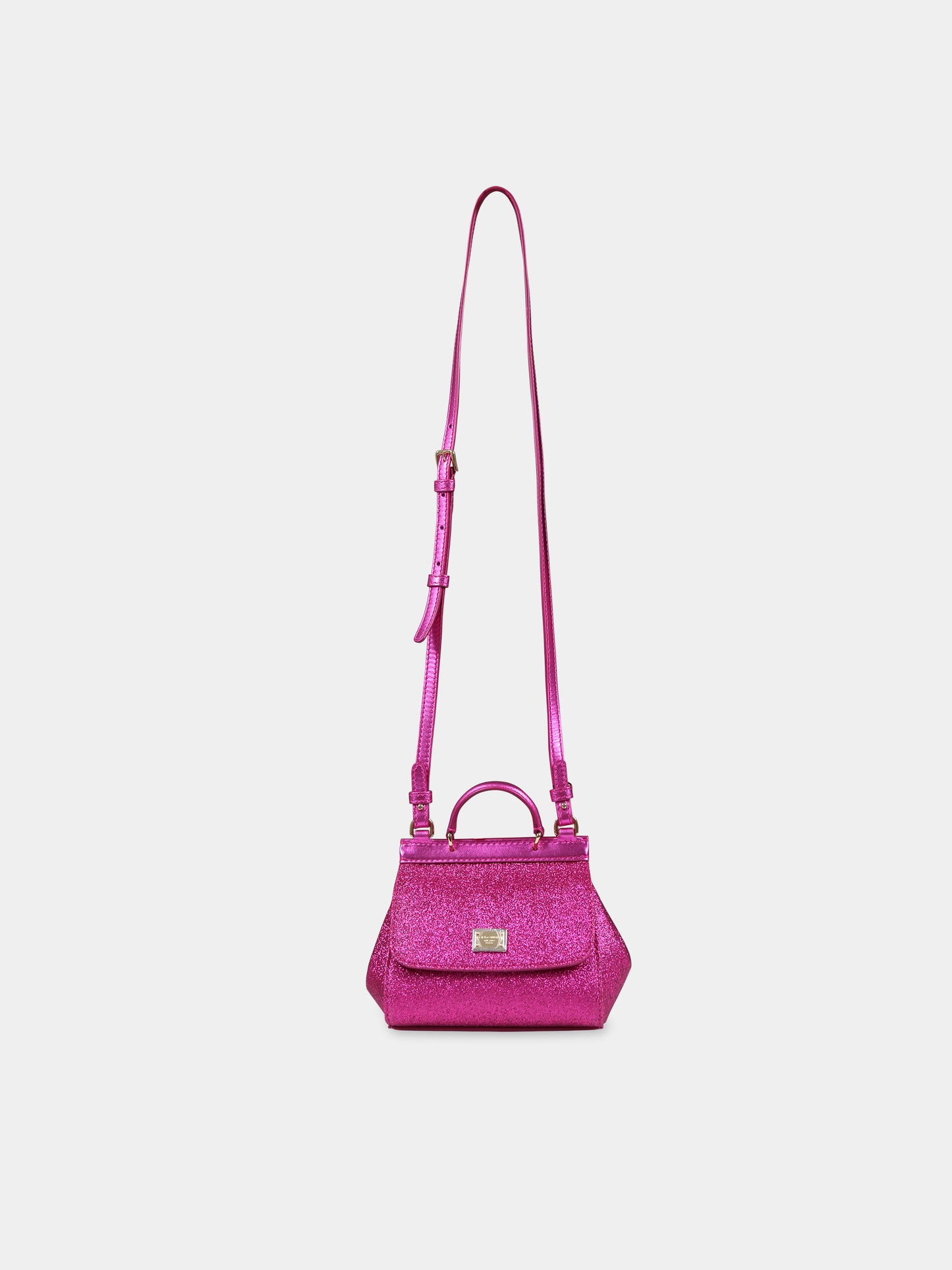 Borsa fucsia per bambina con logo,Dolce & Gabbana Kids,EB0003 AA745 80422