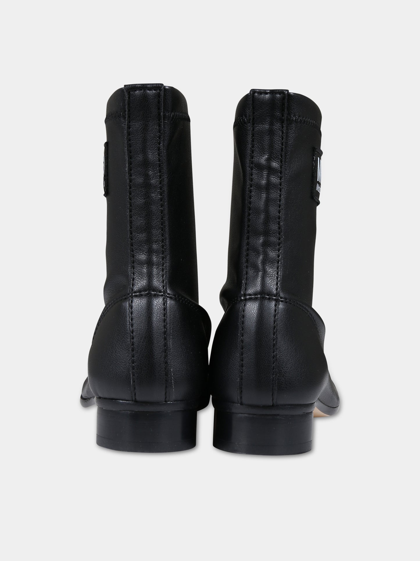 Stivaletti neri per bambina con logo,Mm6 Maison Margiela,75007 1