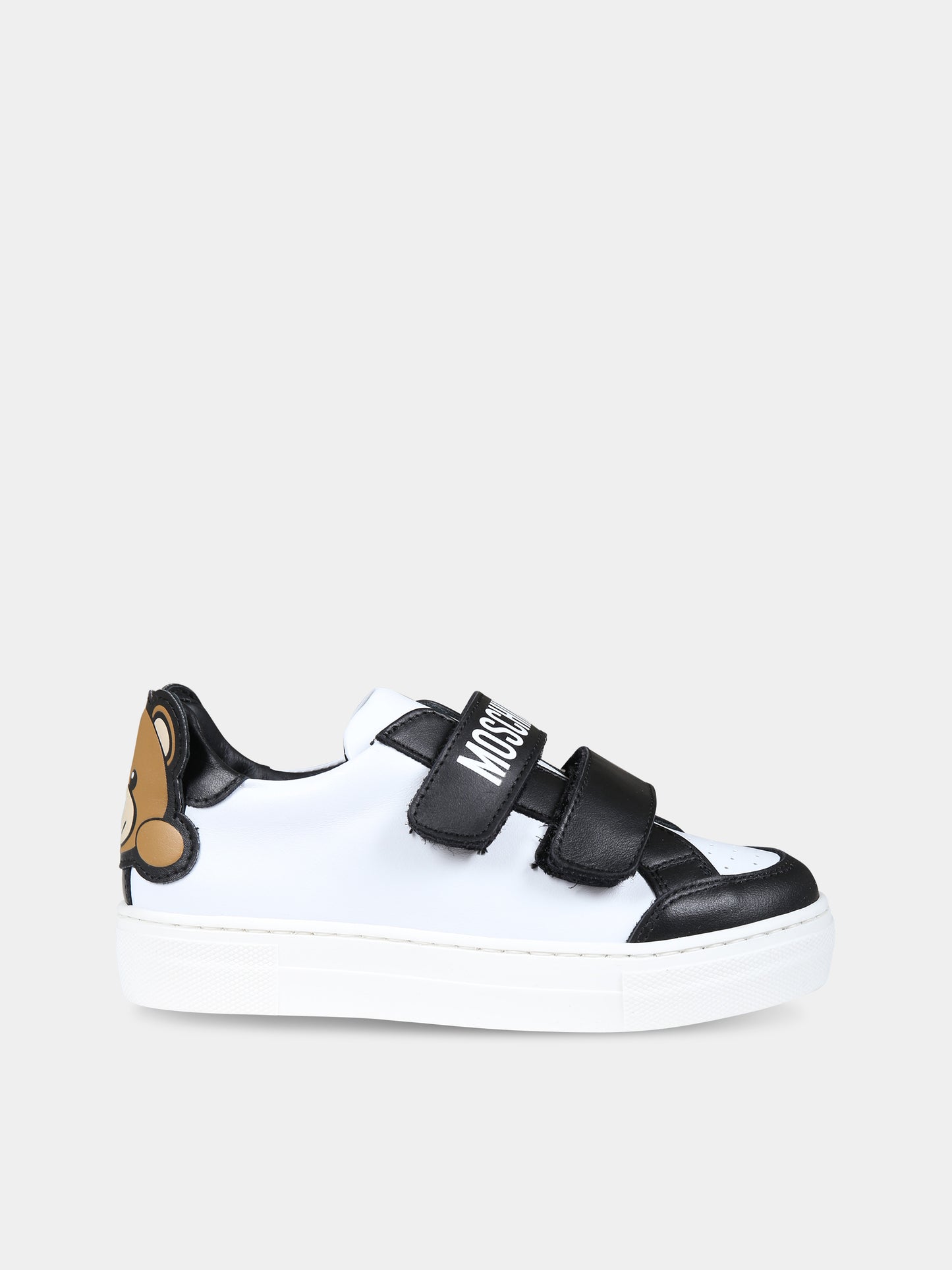 Sneakers nere per bambino con Teddy  Bear e logo,Moschino Kids,75990 75876 2