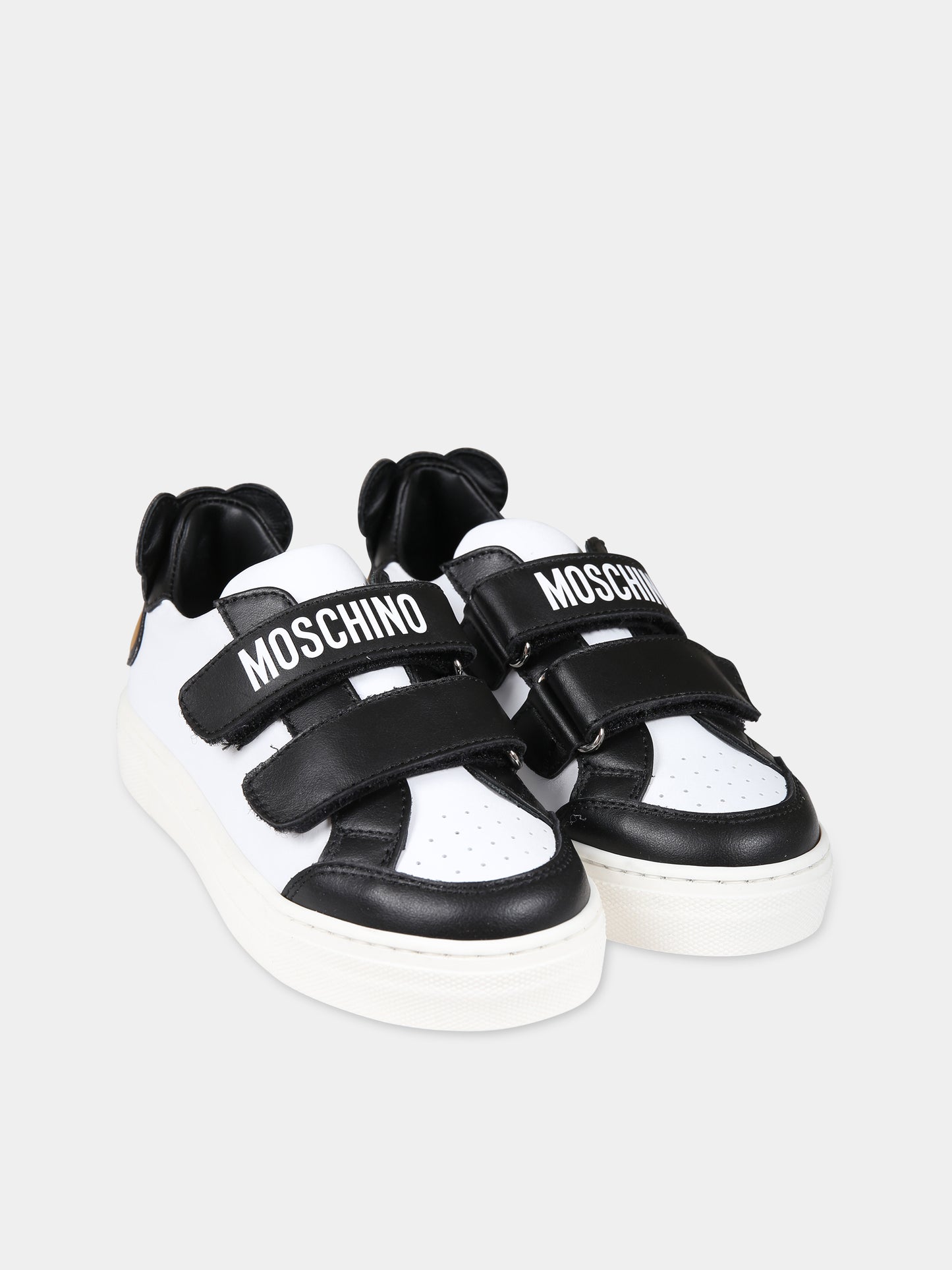 Sneakers nere per bambino con Teddy  Bear e logo,Moschino Kids,75990 75876 2