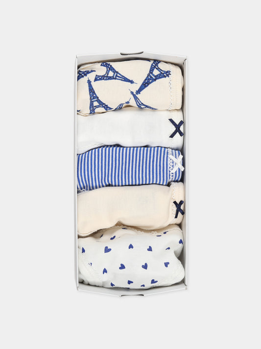 Set multicolor per bambina con stampa,Petit Bateau,A088Q 00