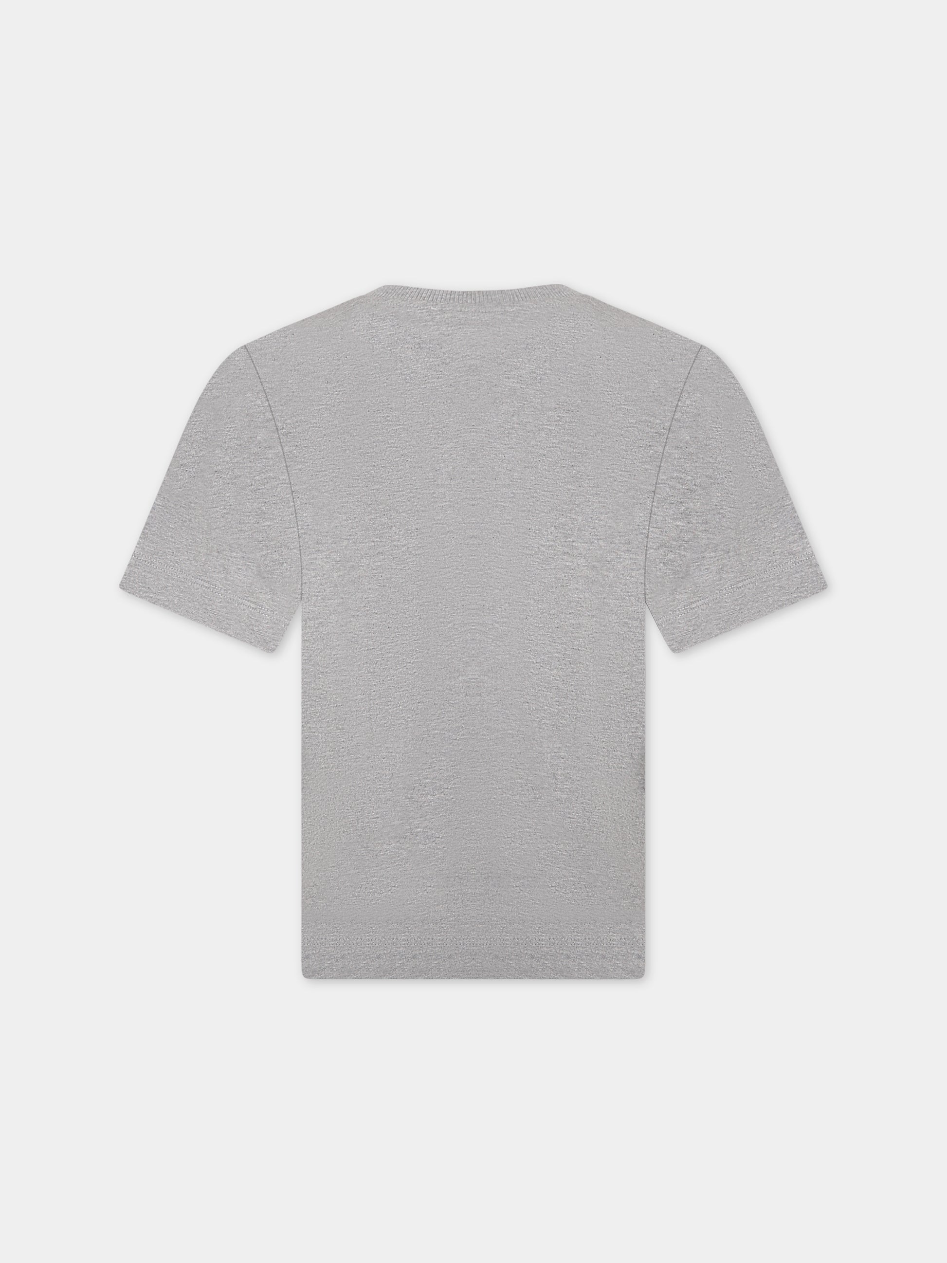 T-shirt grigia per bambini con Teddy Bears e logo,Moschino Kids,HPM03S LBA22 60901