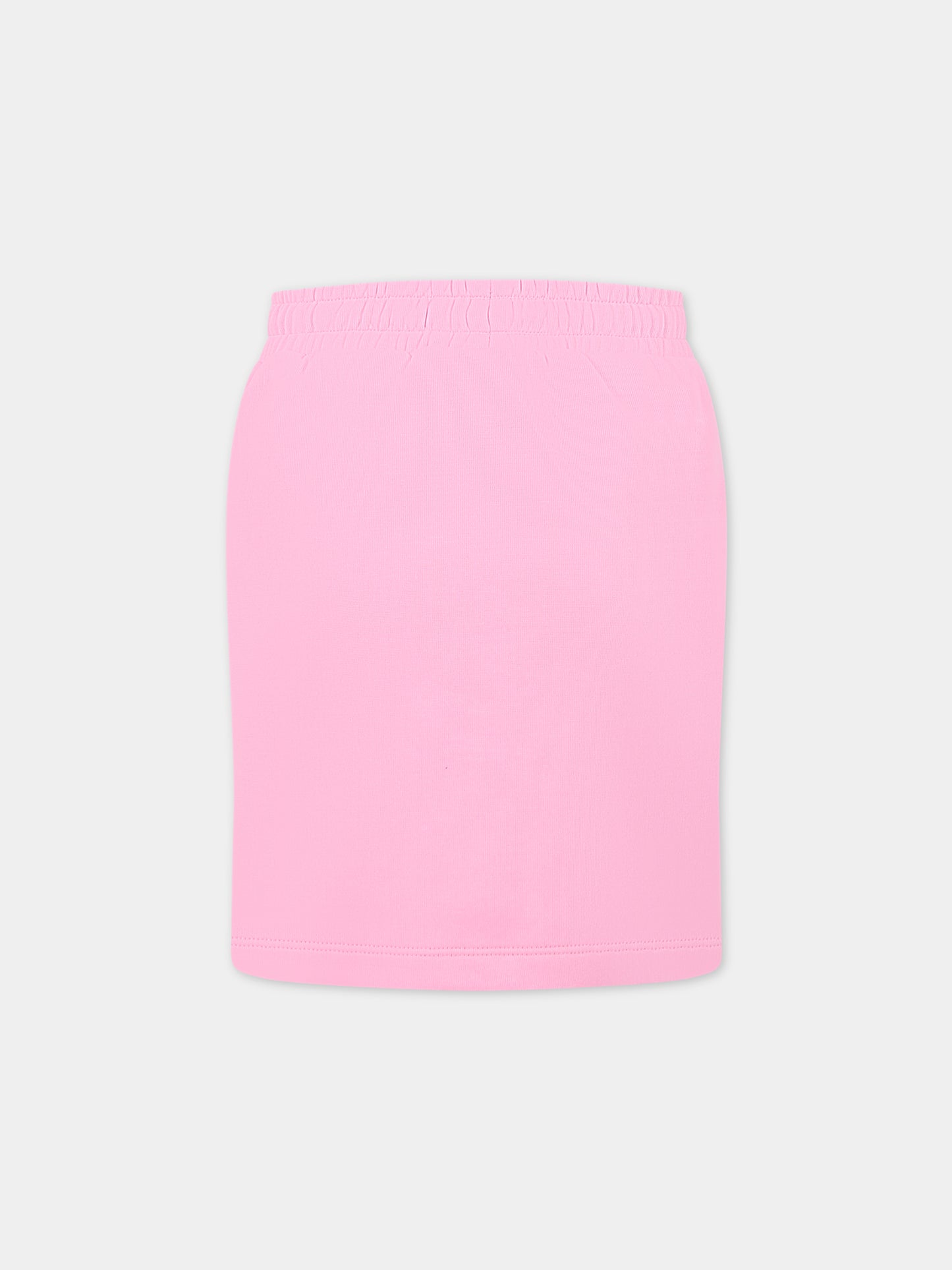 Gonna rosa per bambina con logo,Moschino Kids,HDJ02E LCA41 50206