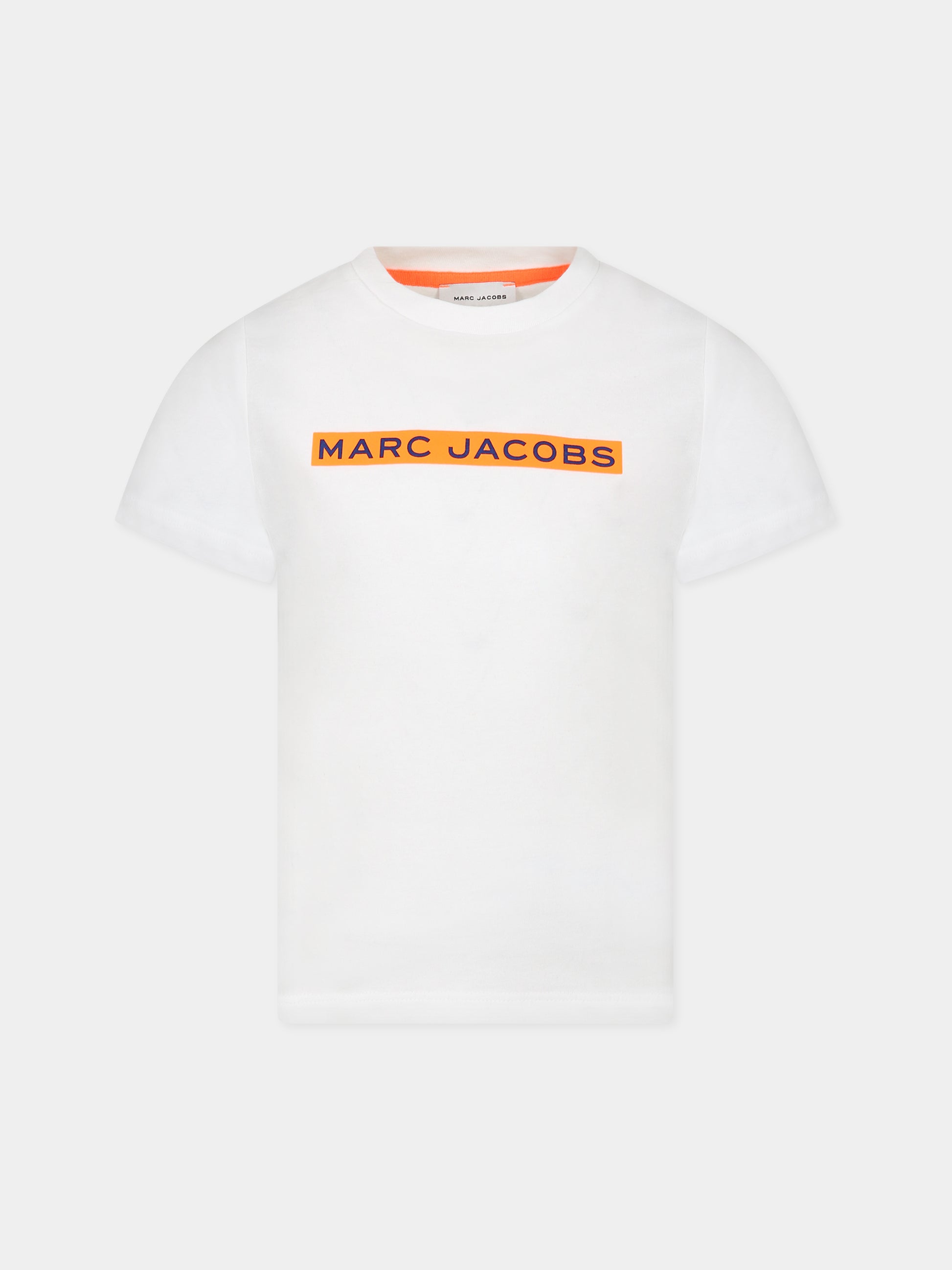 T-shirt bianca per bambino con stampa logo,Little Marc Jacobs,W25581 10P