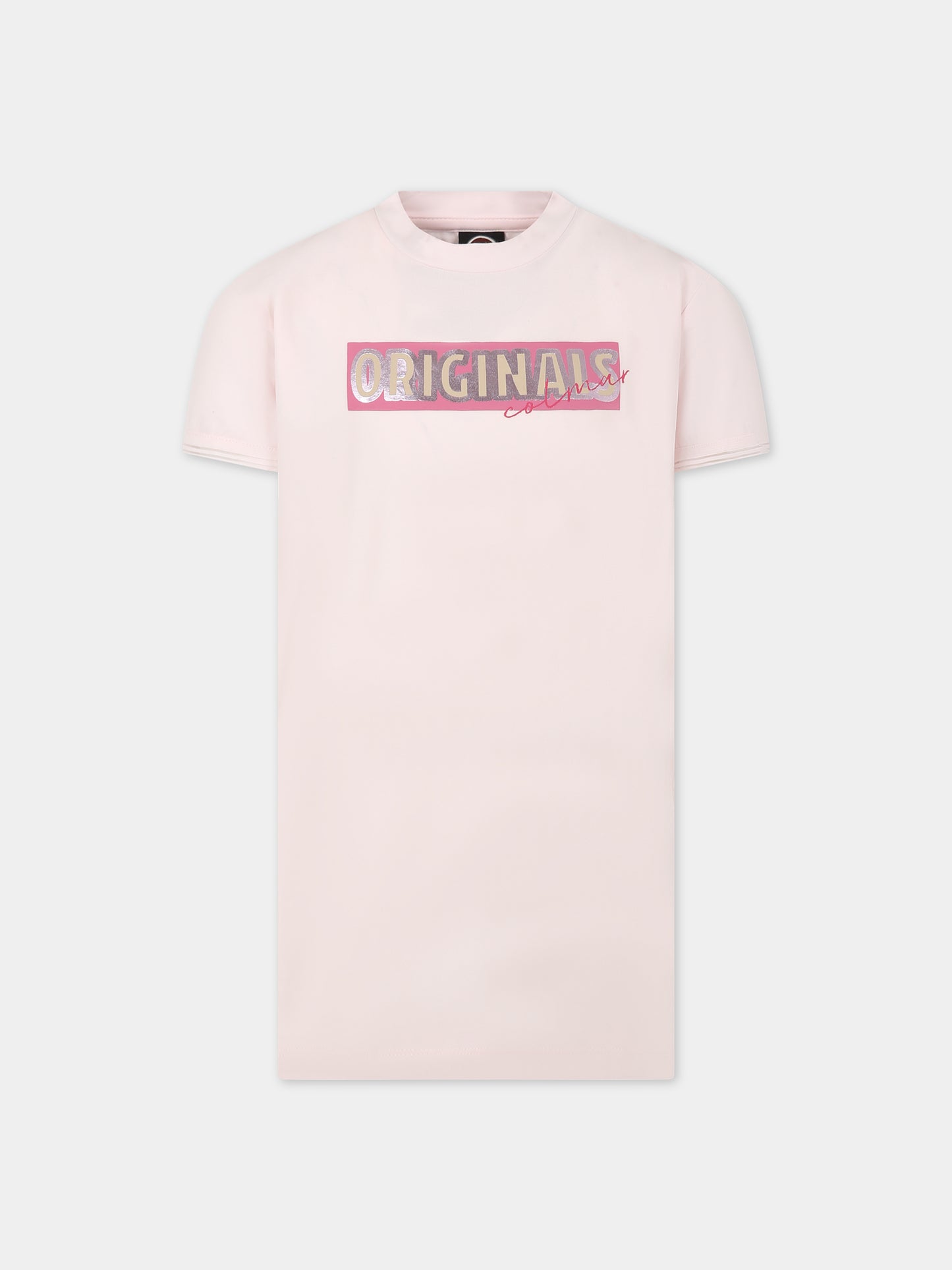 Vestito rosa per bambina con logo,Colmar Originals Kids,3541 1WT 553