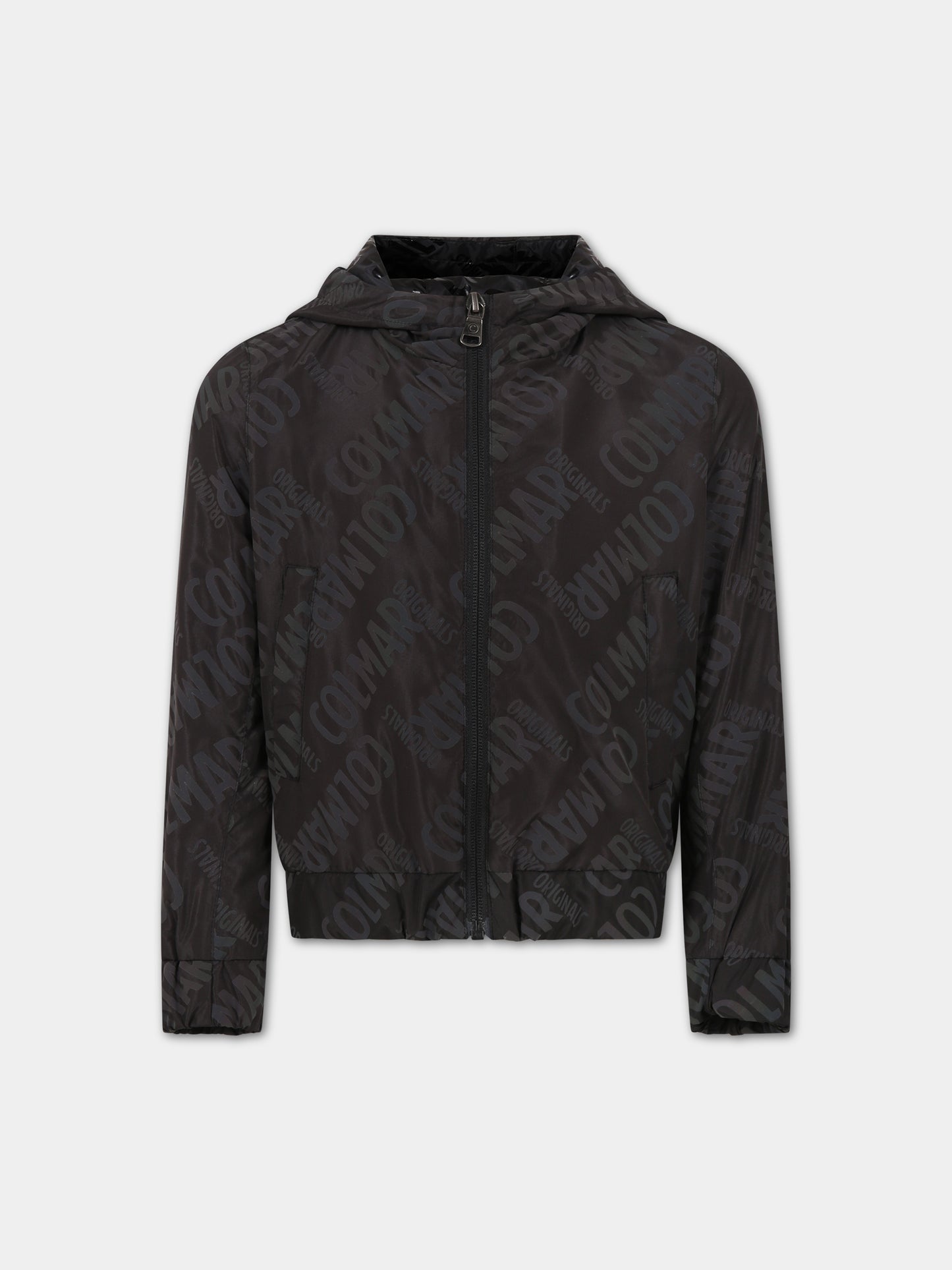Giubbotto nero per bambino con logo all-over,Colmar Originals Kids,3973 8WU 99