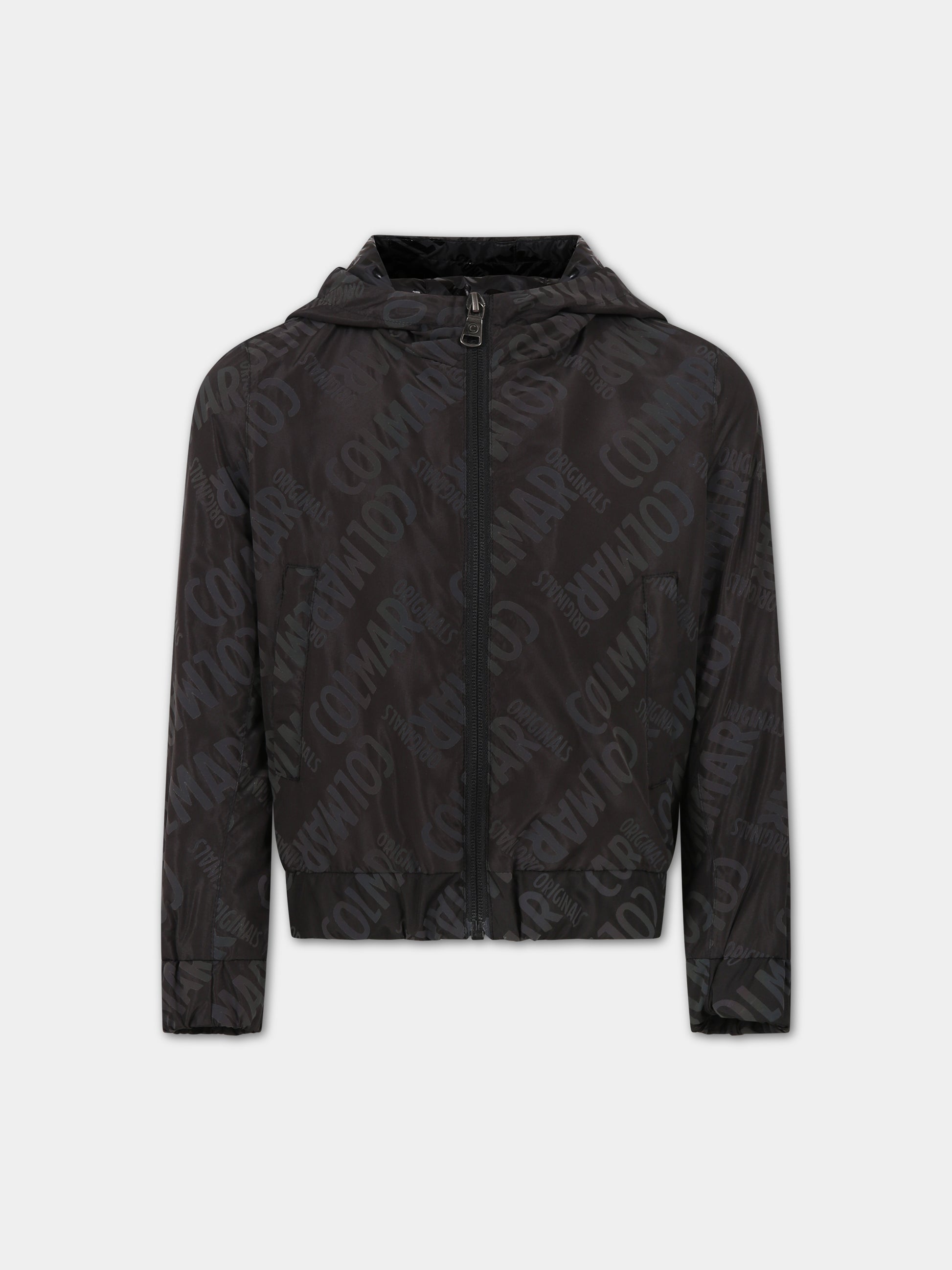 Giubbotto nero per bambino con logo all-over,Colmar Originals Kids,3973 8WU 99