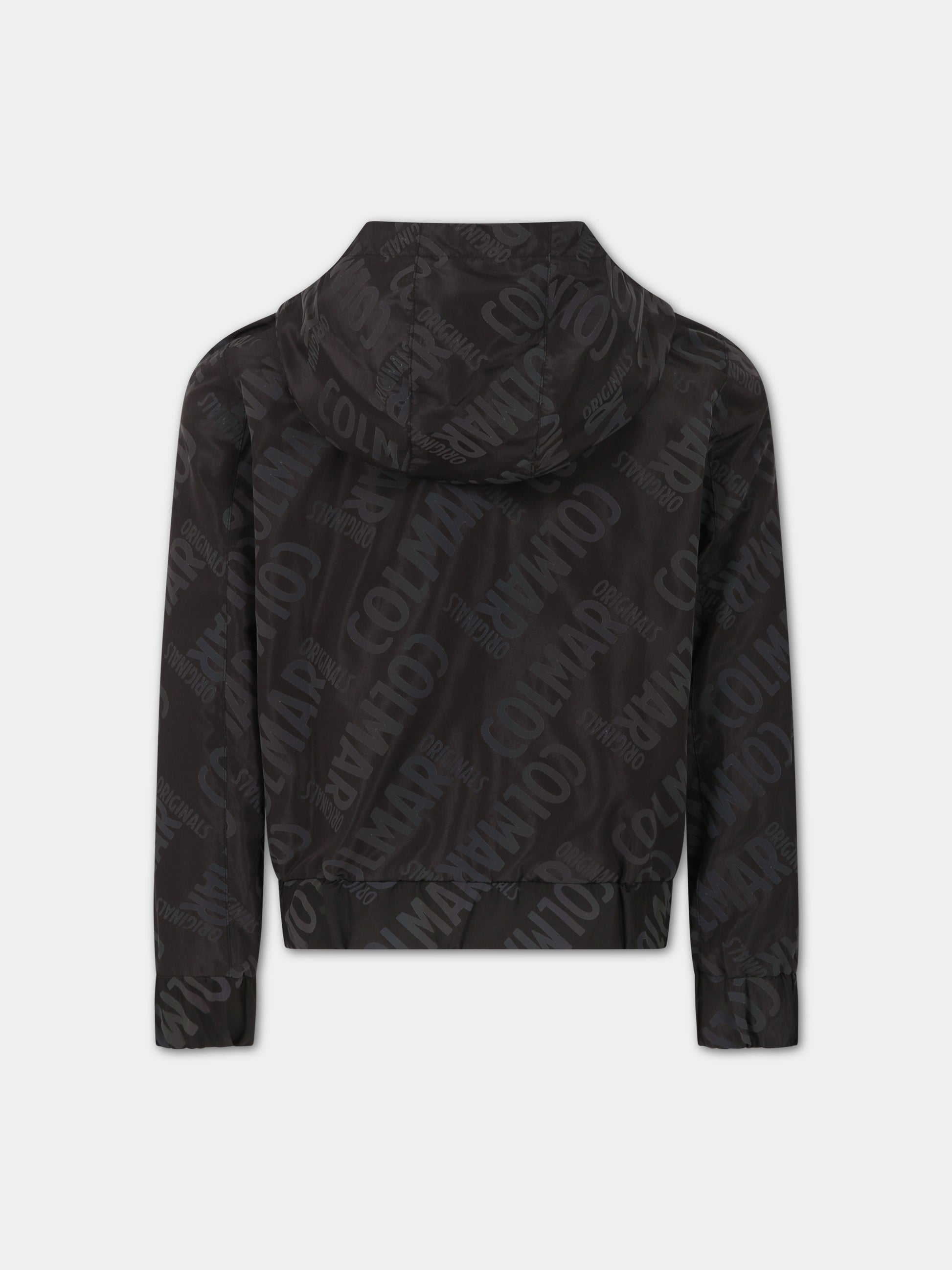Giubbotto nero per bambino con logo all-over,Colmar Originals Kids,3973 8WU 99