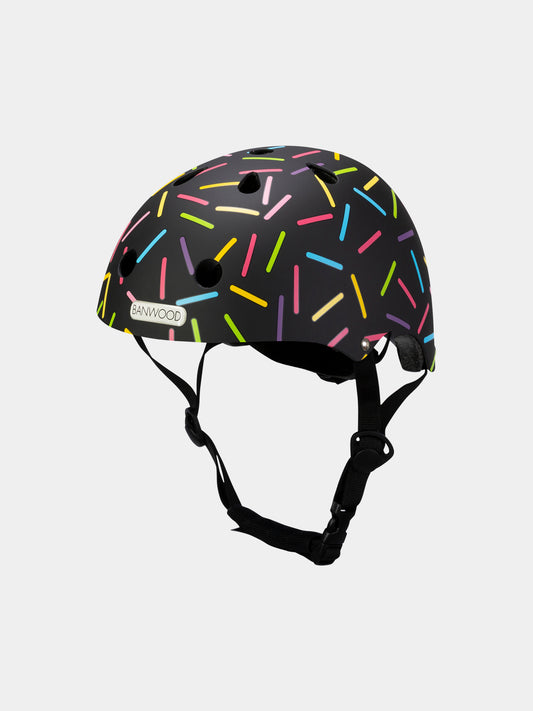 Casco nero per bambini con logo,Banwood,BW HELMET MAREST ALLEGRA BLACK