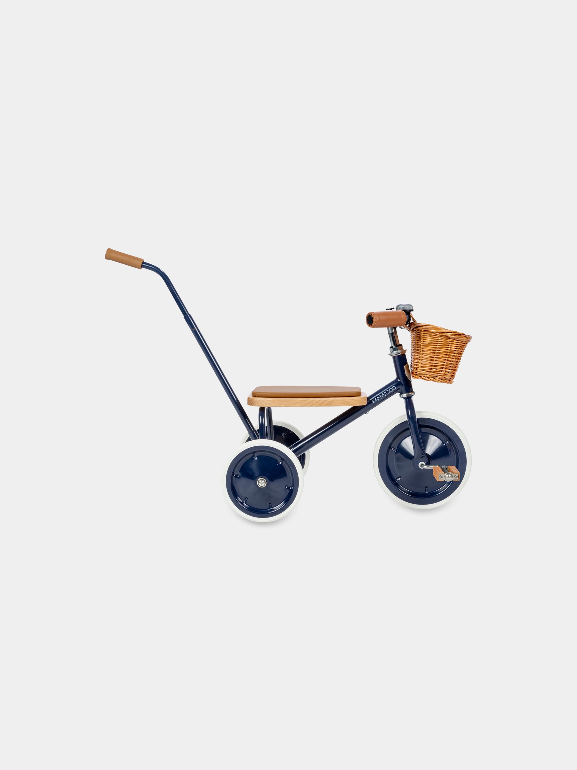 Triciclo blu per bambini con logo,Banwood,BW TRIKE NAVY