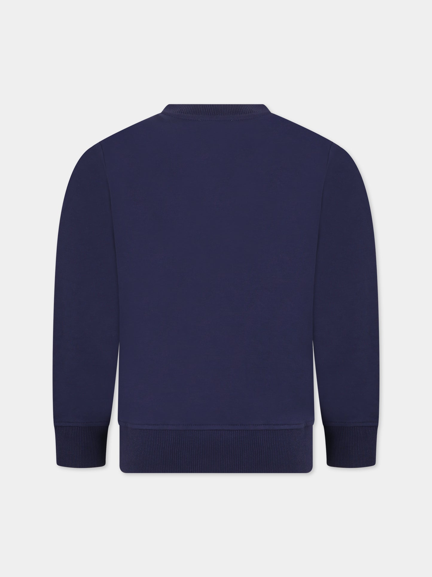 Felpa blu per bambini con Teddy Bear e logo,Moschino Kids,HRF05R LDA00 40016