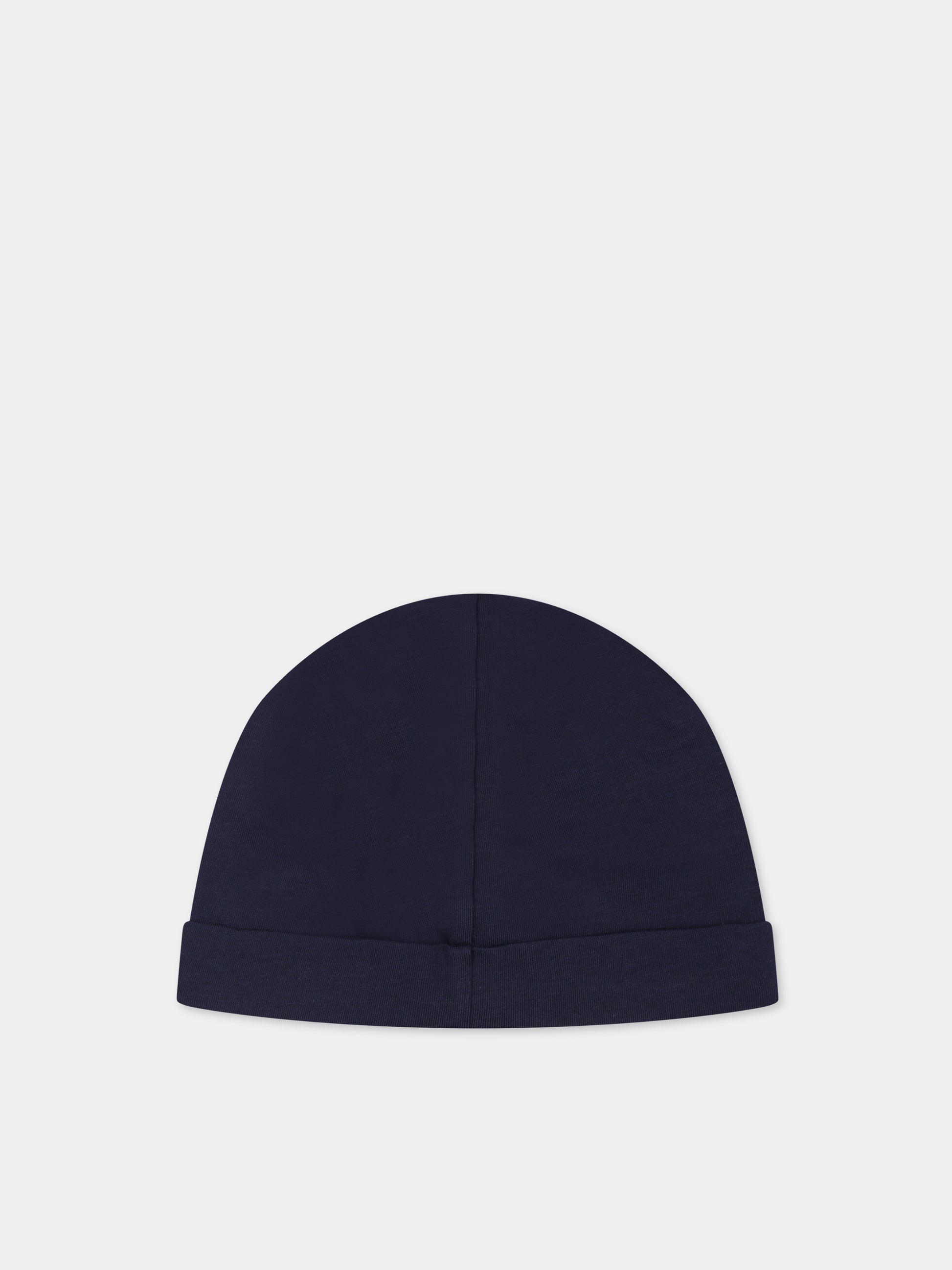 Cappello blu per neonati con Teddy Bear,Moschino Kids,MUX04E LBA10 40016