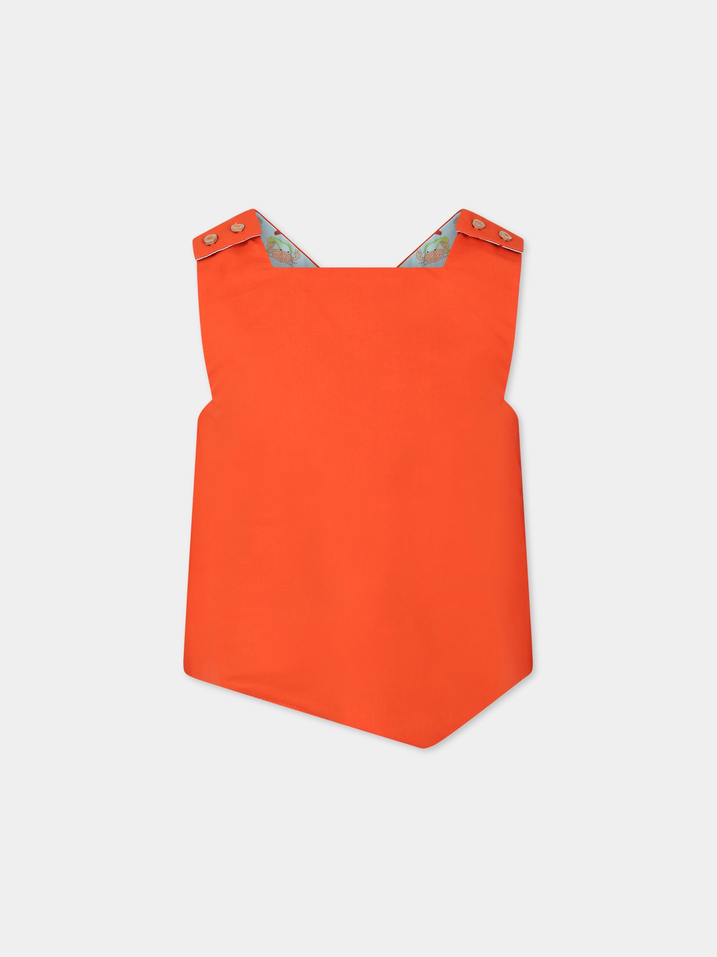 Top celeste double-face per bambina con stampa e logo,Farway Milano,TOP01PKT