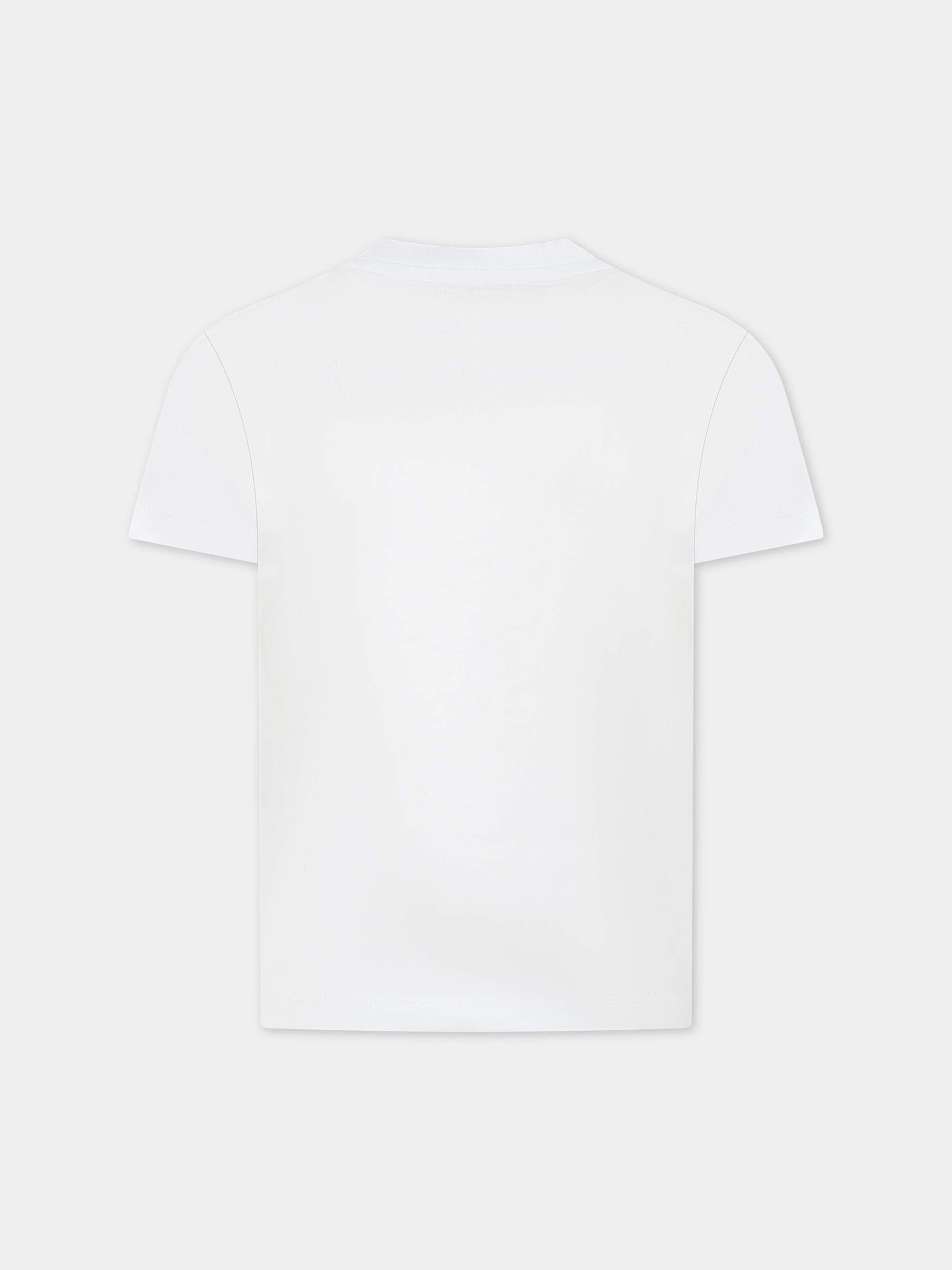 T-shirt bianca per bambino con logo,Dondup Kids,DMTS101C JF65B006 JF65