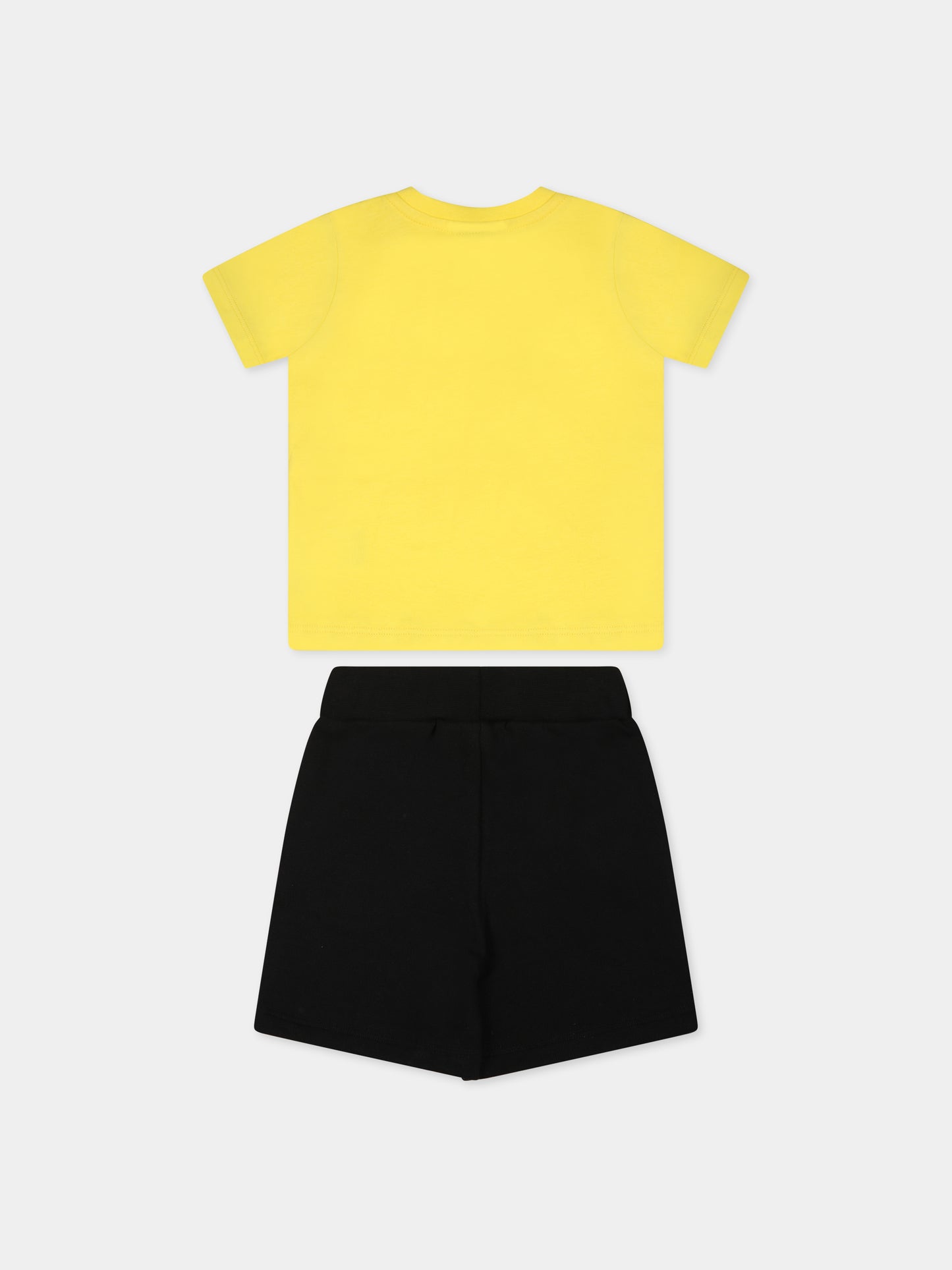 Completo giallo per neonato con iconica saetta e logo,Neil Barrett Kids,033637 020/02