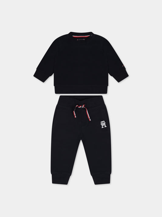 Completo blu per neonato con logo,Tommy Hilfiger Junior,KN0KN01688 DW5