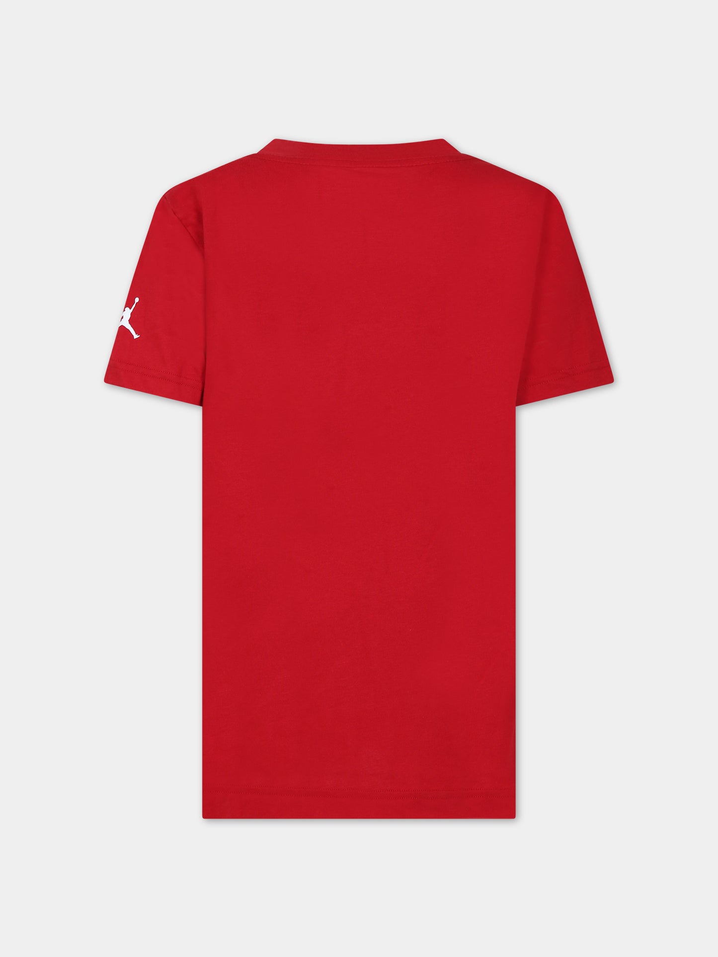 T-shirt bordeaux per bambino con stampa e logo,Jordan,955175 R78