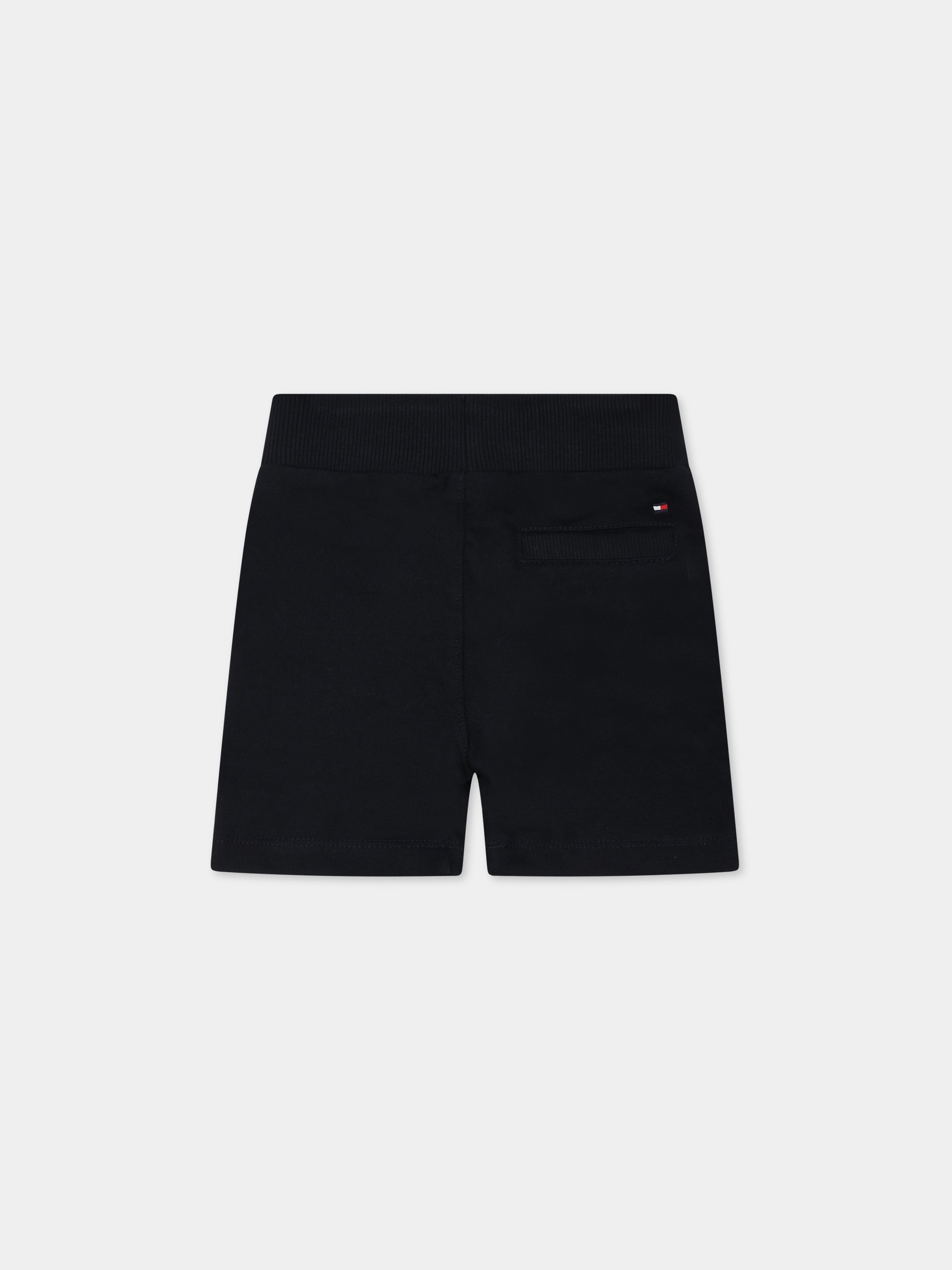 Shorts blu per neonato con logo,Tommy Hilfiger Junior,KB0KB07116 DWS