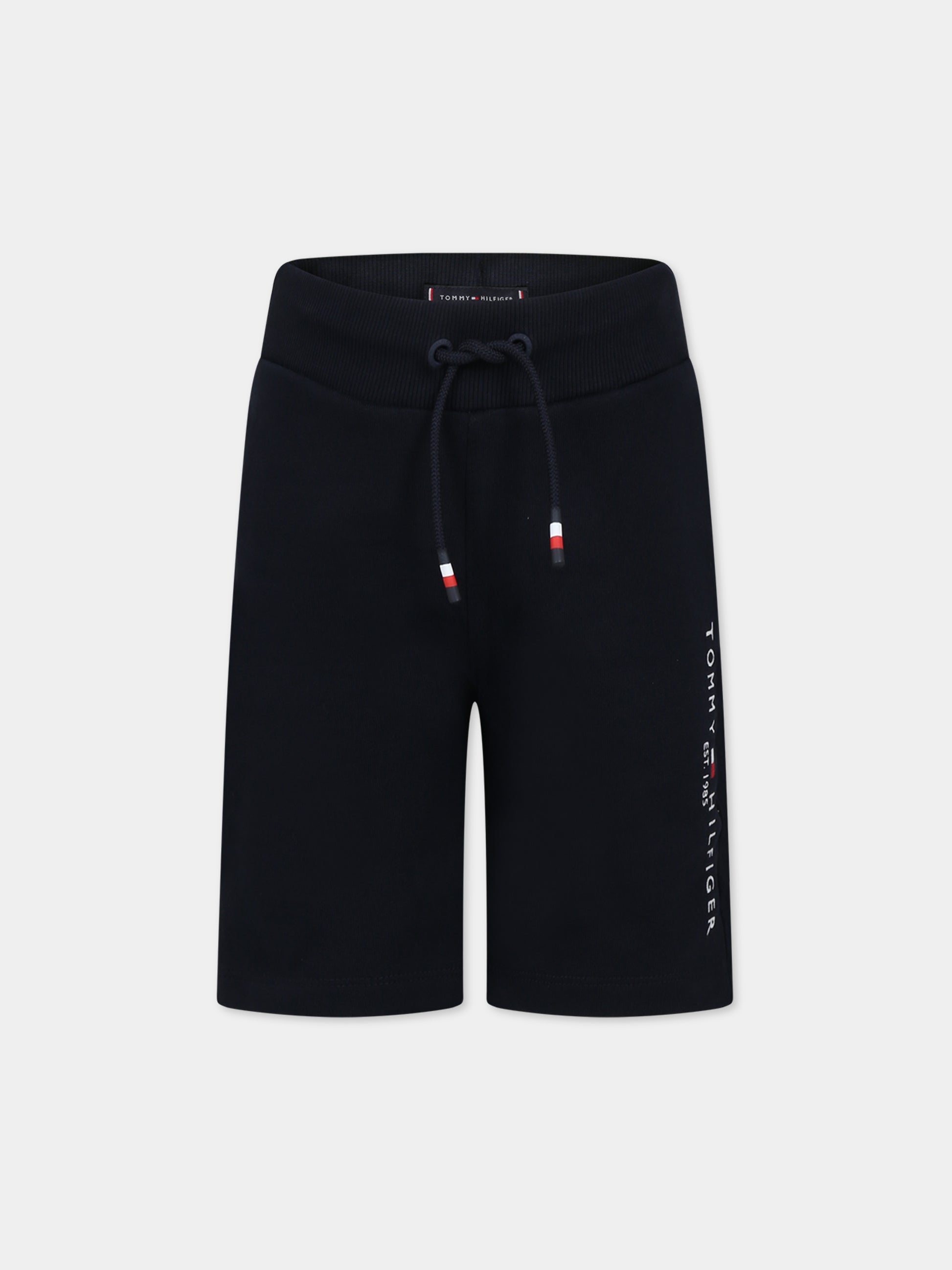 Shorts blu per bambino con logo,Tommy Hilfiger Junior,KB0KB07116