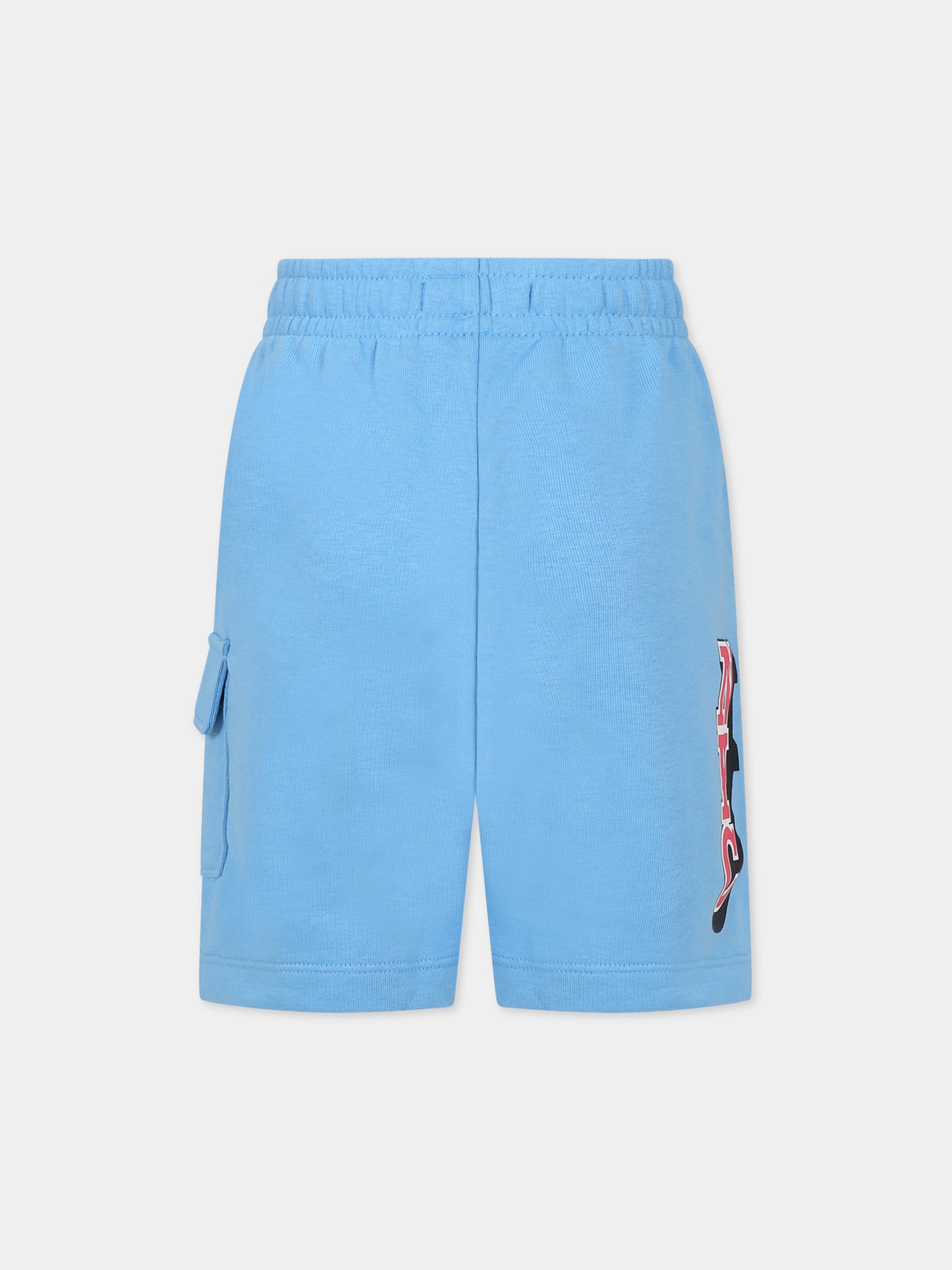 Shorts celesti per bambino con stampa,Tommy Hilfiger Junior,KB0KB08096
