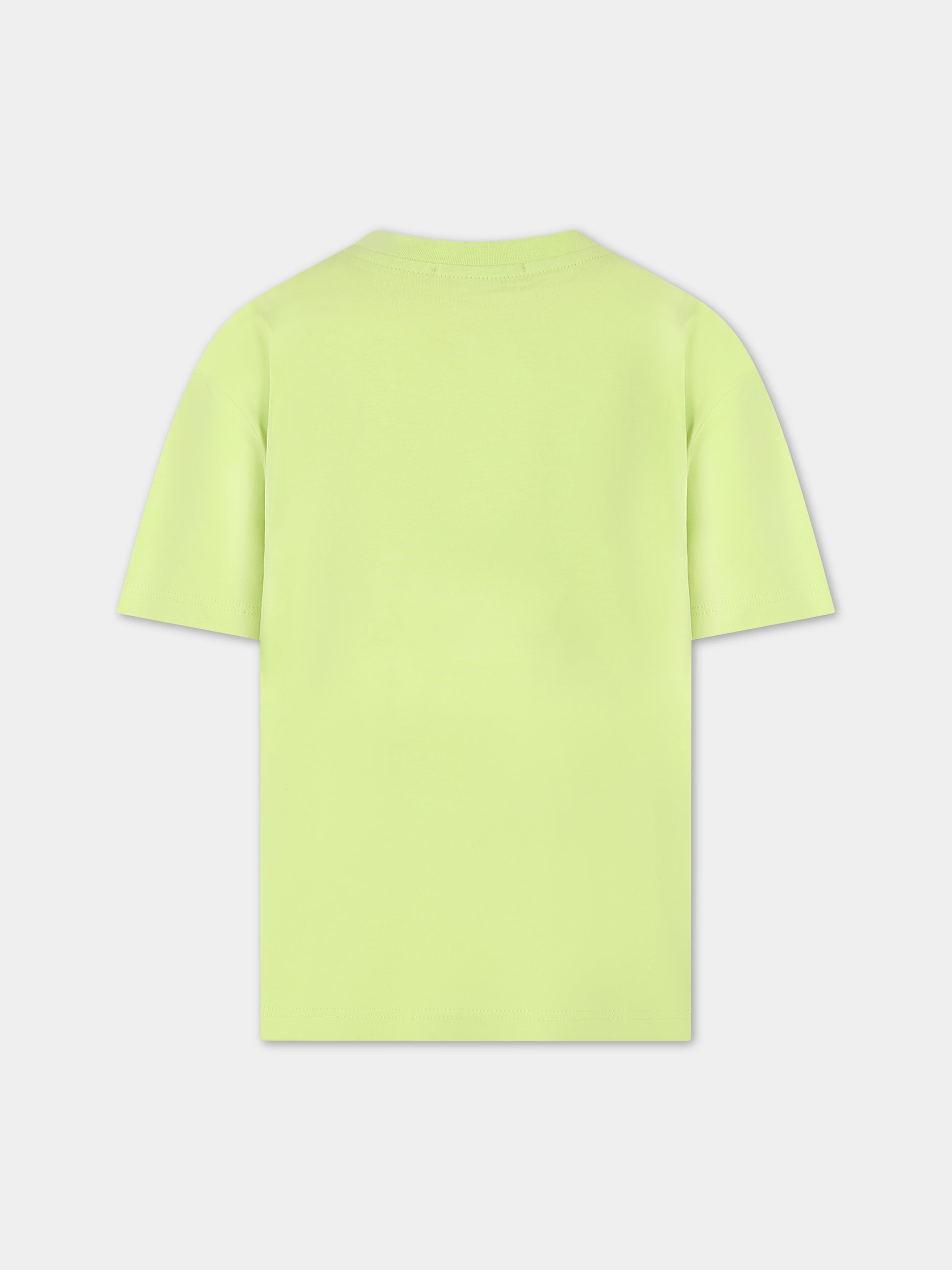 T-shirt gialla per bambini con logo,Msgm Kids,MS029372 086