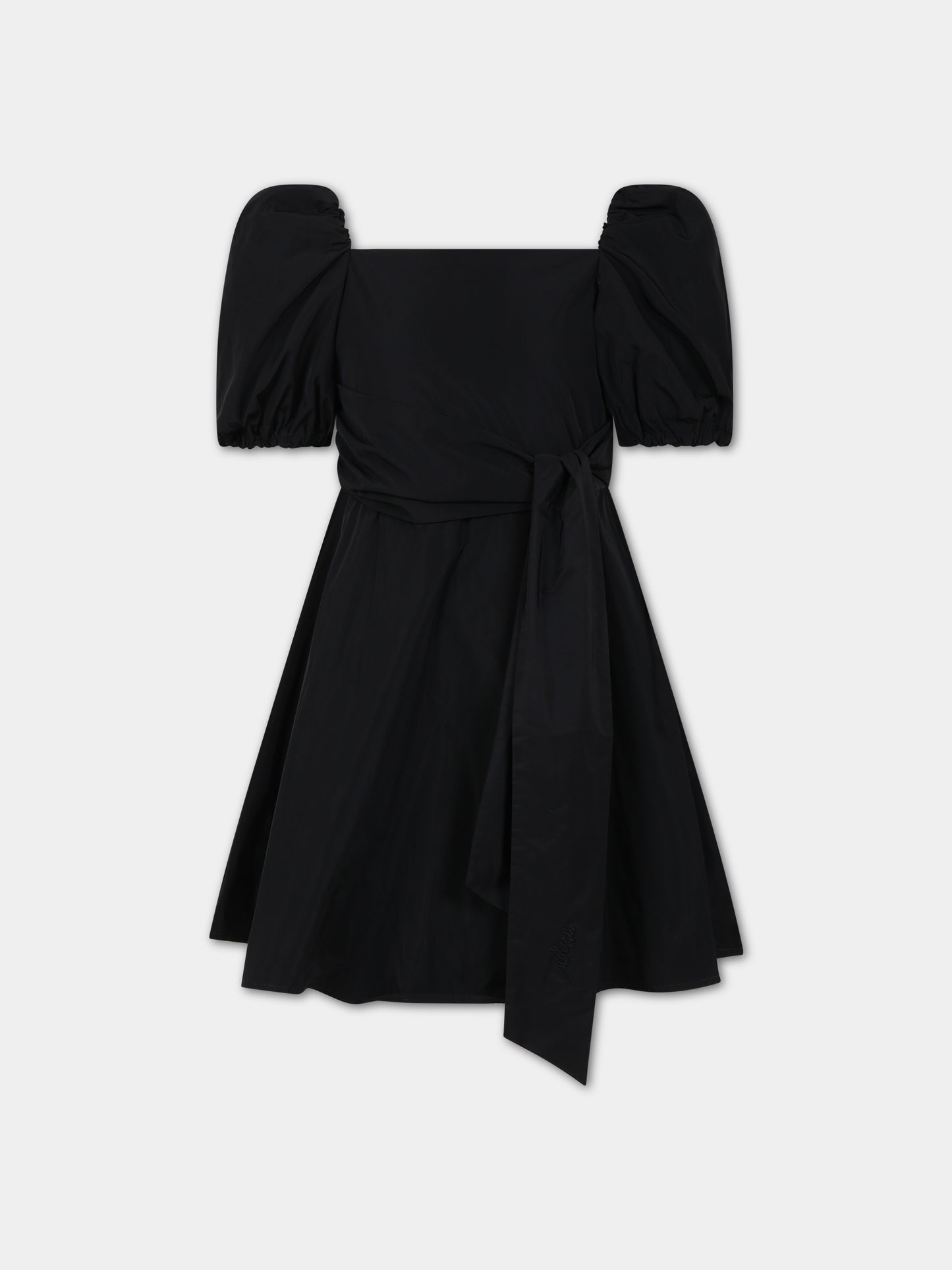 Vestito nero per bambina con logo,Msgm Kids,MS029494 110