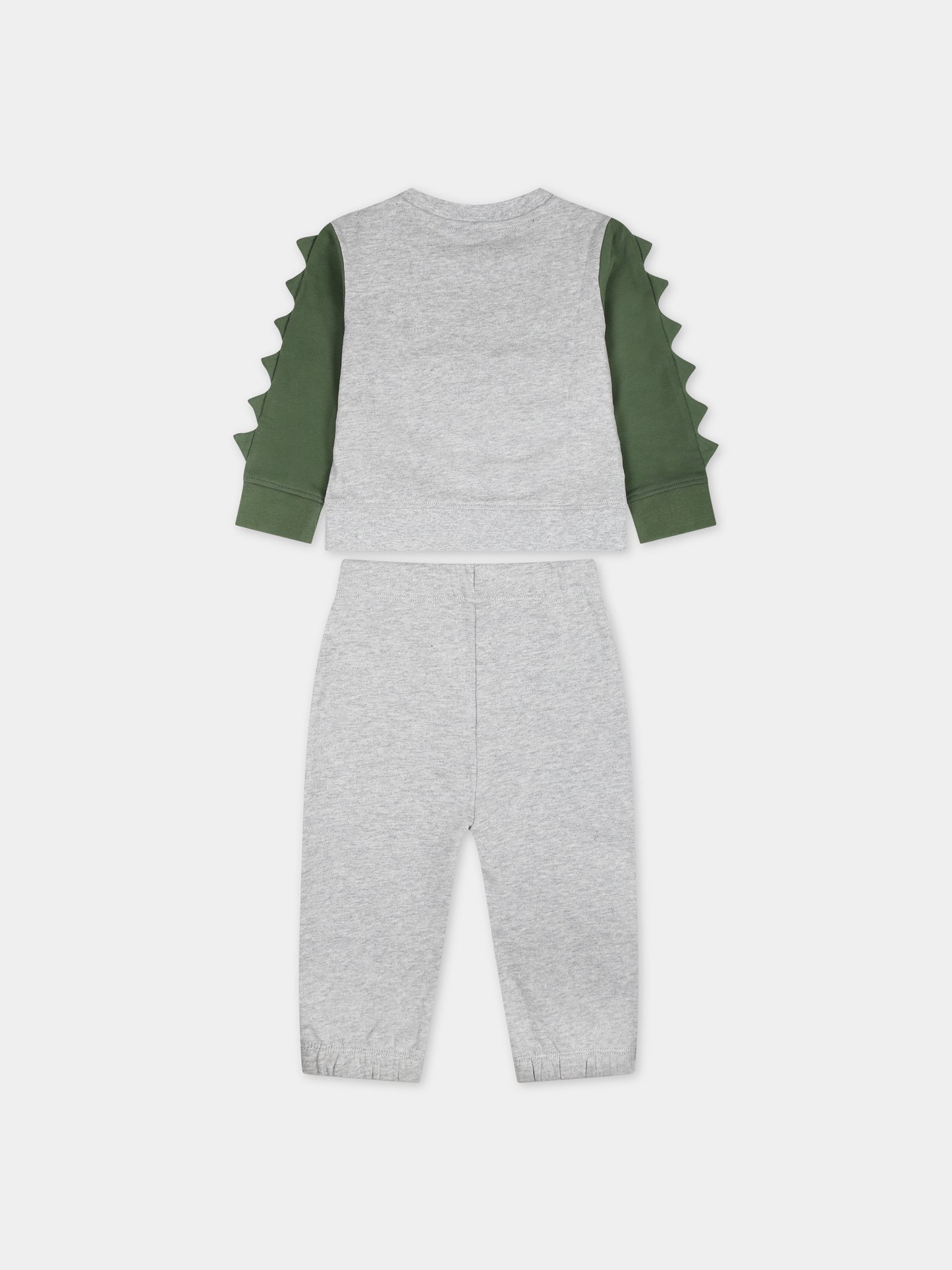 Completo grigio per neonato con geco,Stella Mccartney Kids,TS3530 Z0499 904