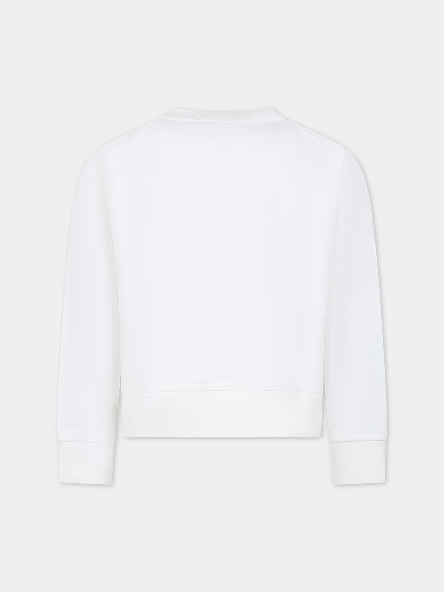 Felpa bianca per bambina con logo,Stella Mccartney Kids,TS4C00 Z0499 101