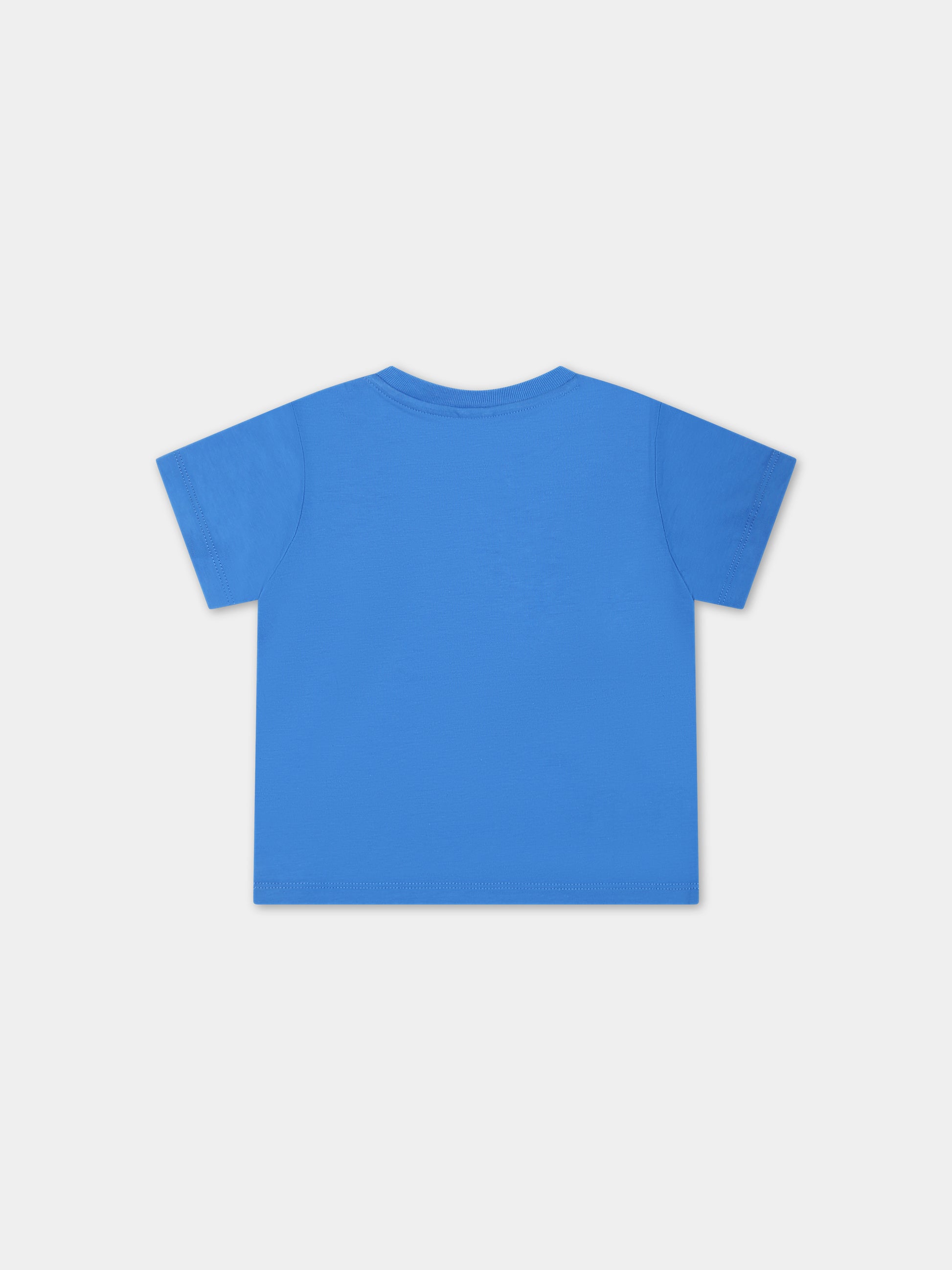 T-shirt blu per neonato con donut,Stella Mccartney Kids,TS8601 Z0434 611