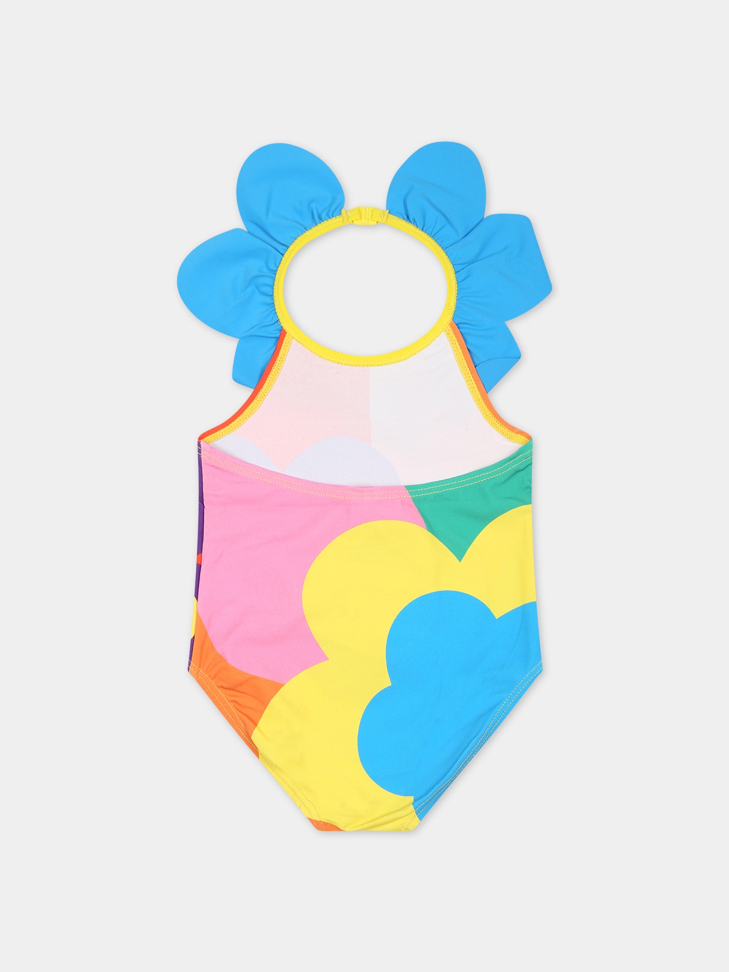 Costume multicolor per neonata con fiore,Stella Mccartney Kids,TSC109 Z0871 999MC